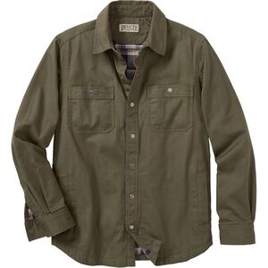 Duluth Trading Co. Men's Fire Hose Flannel-Lined Standard Fit in Vintage Olive